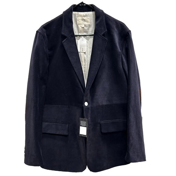 WRK Work Rest Karma Blue Corduroy Sportcoat Blazer 42 NWT